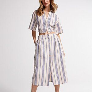 Organic cotton crop top and long skirt beach/summer set - Simons